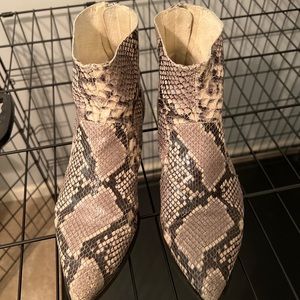 Steve Madden snakeskin booties